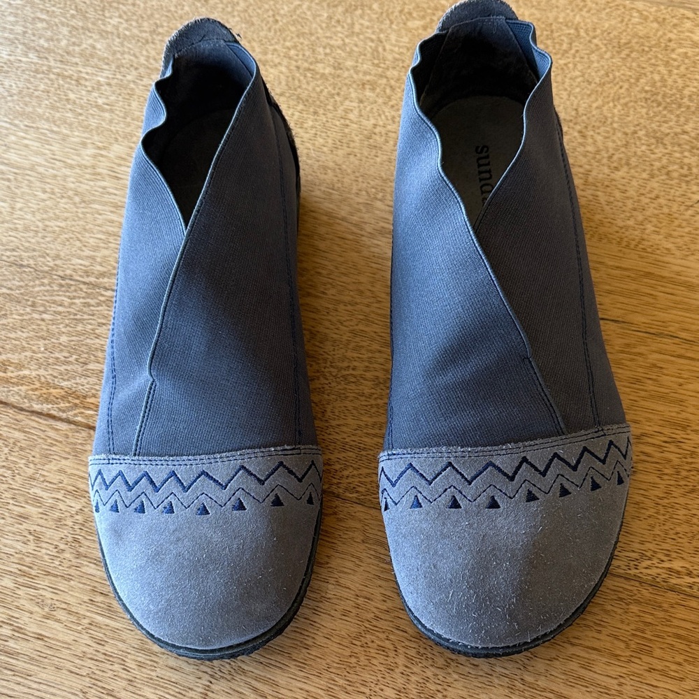 Sundance Gray Flats with Zigzag Detail